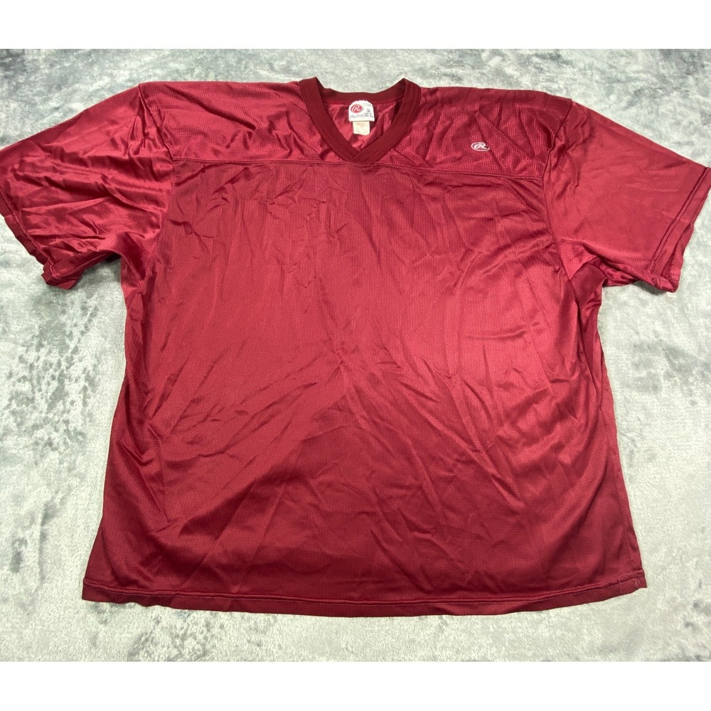 Vintage Rawlings Jersey Mens‎ 2XL Maroon Mesh Practice Football Light USA Made